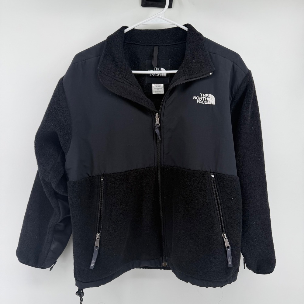 The North Face Denali Polartec Fleece Jacket Youth Large Black Full Zip AC83